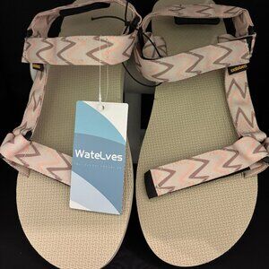 Women's Sandals-Tan and Brown Sz 9-10